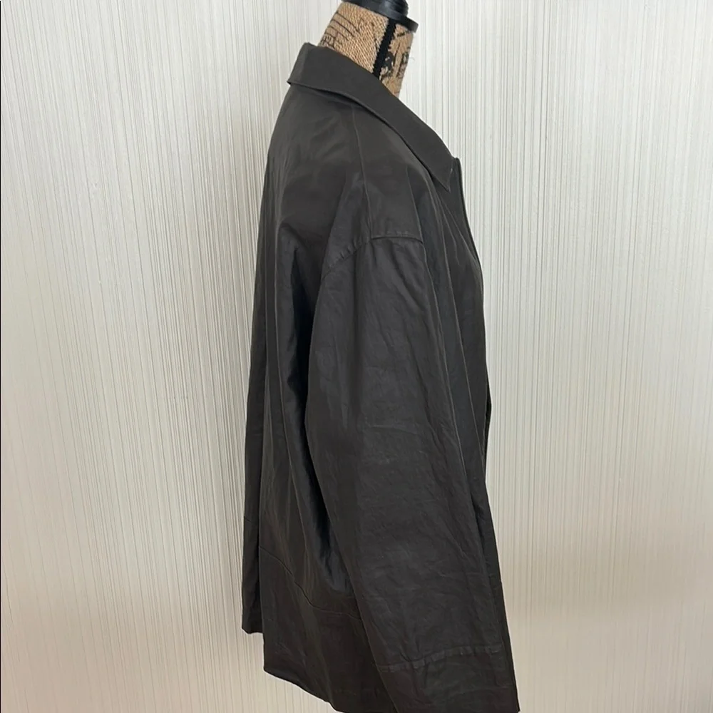 Banana Republic Men's Black Jacket Waterproof Polyurethane outside… Linen Lining